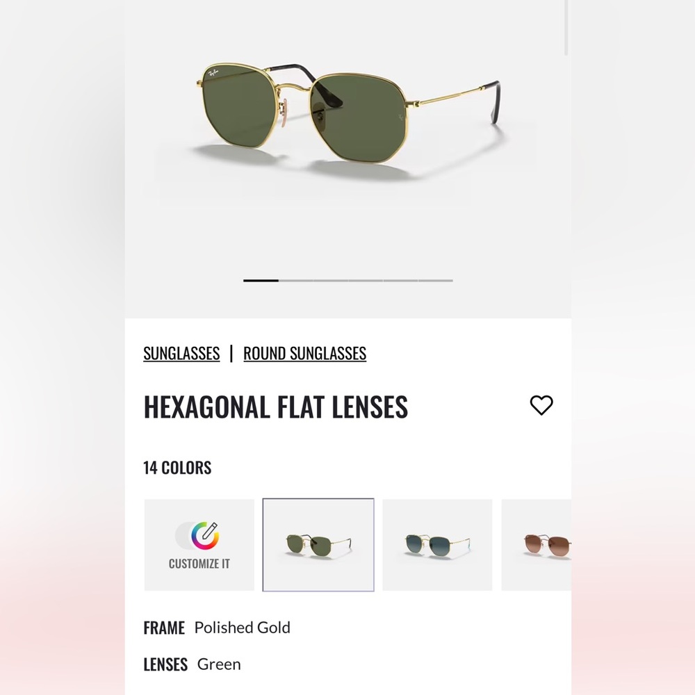 Rayban Hexagonal Flat Lenses